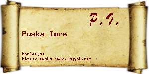 Puska Imre névjegykártya