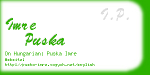 imre puska business card